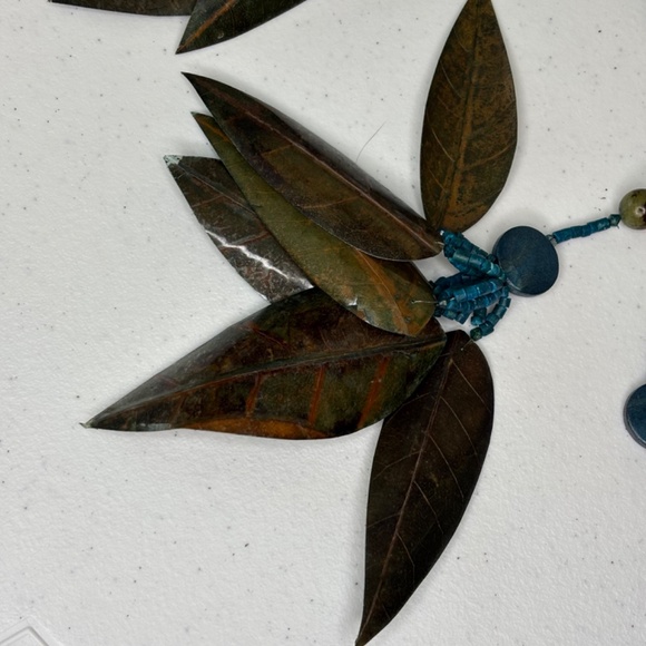 Blue Turquoise Green Beads Leaf Necklace Belt Bohemian Gypsy Festival Style - Picture 9 of 16